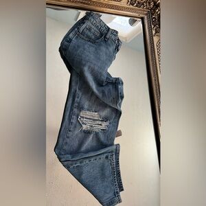 SHEIN Distressed Blue Jeans
